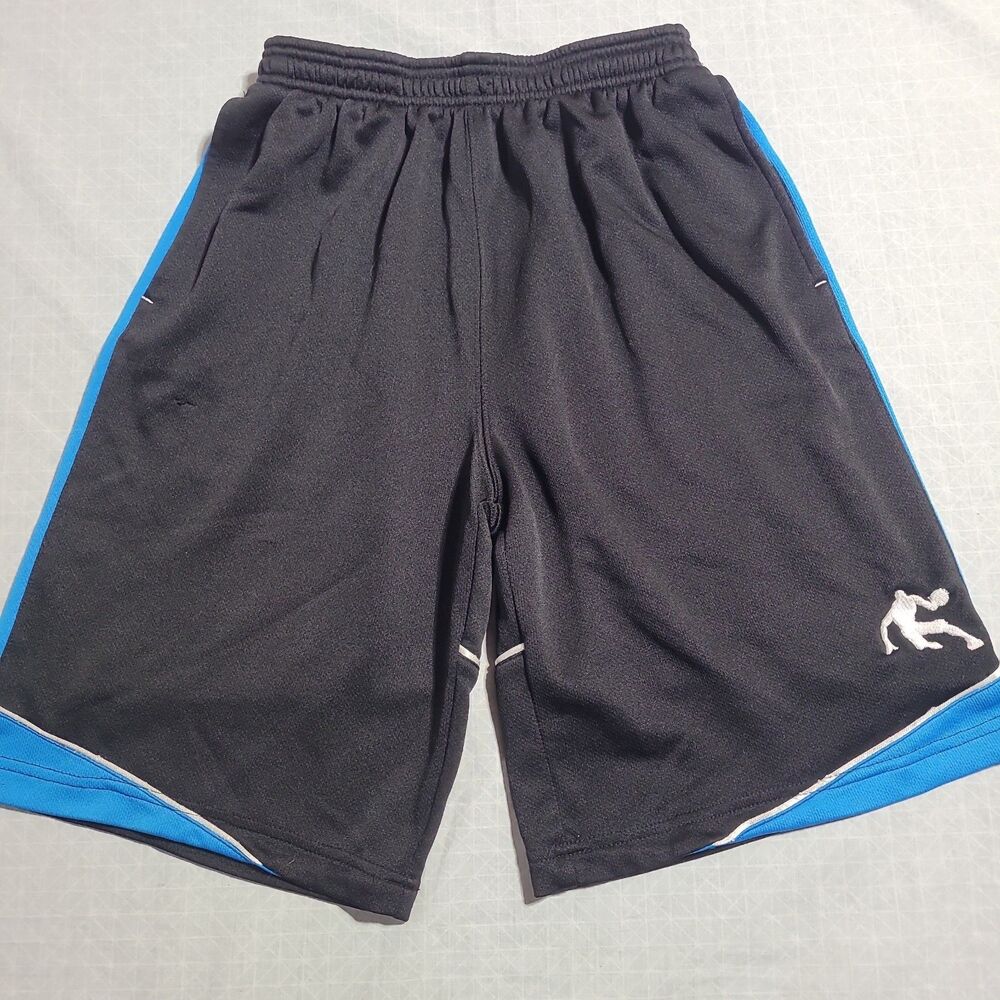 And 1 Black And Blue Basketball Shorts With Pockets Youth Size XL 14/16 #117927